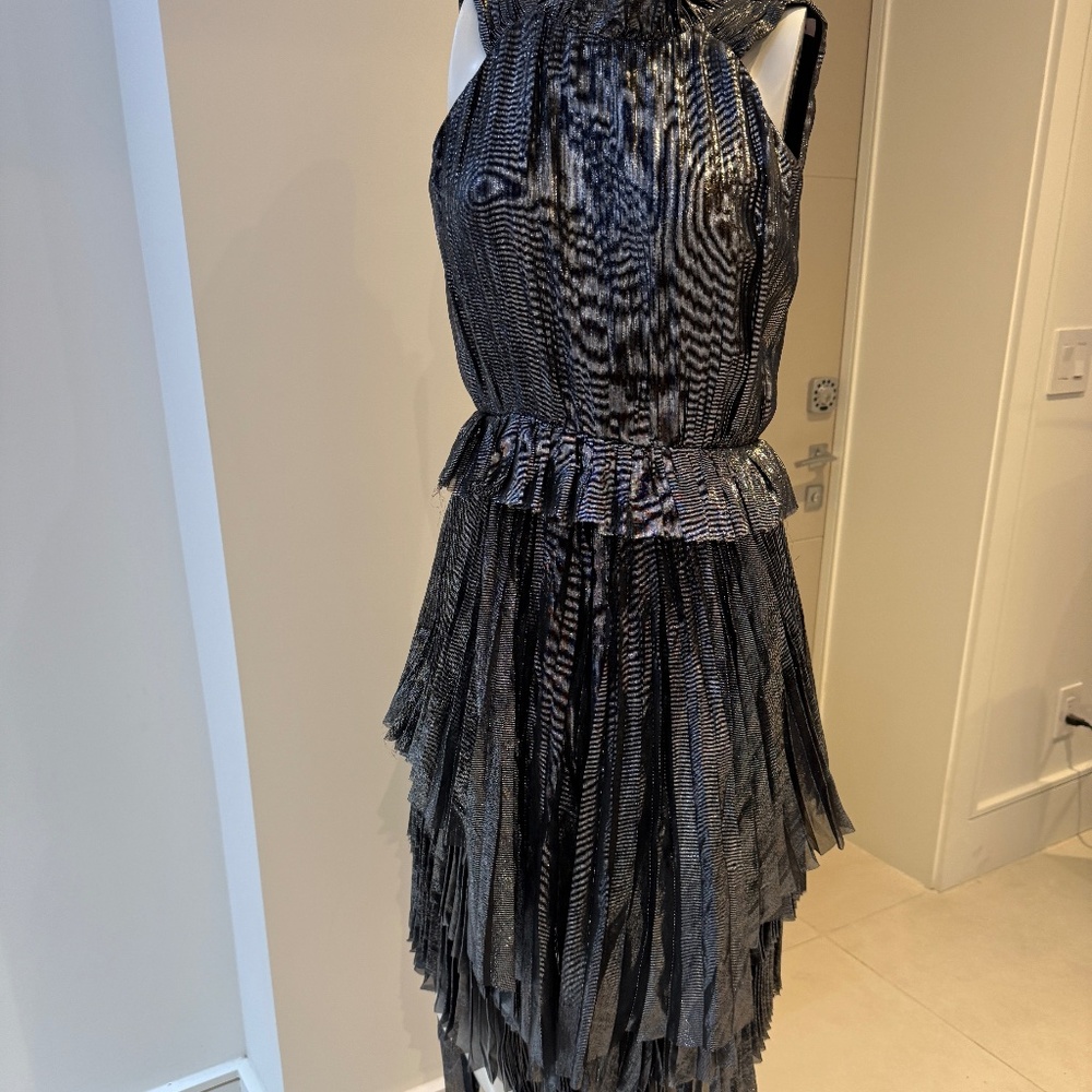 Flor et al metallic low back dress